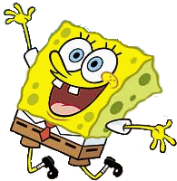 Spongebob Hand Waving Sticker - Spongebob Hand Waving Happy Stickers