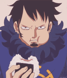 one piece law rice eat