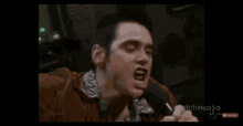 jim carrey silly face holding mic jim carrey silly face holding mic
