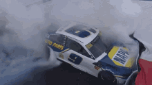 nascar race tire burnouts car smoke