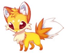 fox red fox cute chibi aww