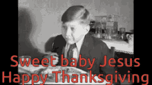 Sweet Baby Jesus Happy Thanksgiving GIF - Sweet Baby Jesus Happy Thanksgiving Nom Nom GIFs