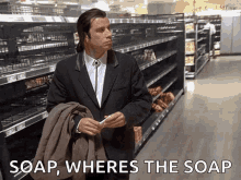John Travolta Wheres The Soap GIF - John Travolta Wheres The Soap Empty Shelves GIFs