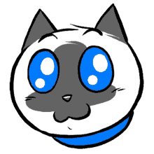 blue blueeosgatos cats blink cute