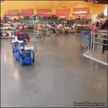 Mario (Shopping) Cart In Walmart GIF - Walmart Mario Luigi GIFs