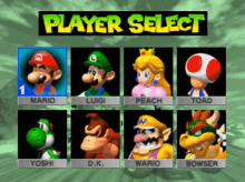 mario_kart_64 mario kart nintendo_64 player select character select