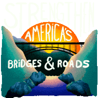 Strengthen Americas Bridges And Roads Support The American Jobs Plan Sticker - Strengthen Americas Bridges And Roads Support The American Jobs Plan Joe Biden Stickers