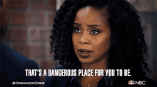 That A Dangerous Place For You To Be Ayanna Bell GIF - That A Dangerous Place For You To Be Ayanna Bell Law And Order Organized Crime GIFs