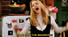 Stop The Madness Lisa Kudrow GIF - Stop The Madness Madness Lisa Kudrow GIFs