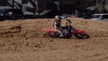 drifting red bull kicking up dust racing off road drifting red bull kicking up dust racing off road