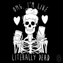 Skeleton Omg GIF - Skeleton Omg Im Like Literally Dead GIFs