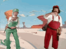 Mario And Luigi A Punchin' And A Dancin' GIF - Mario Luigi Dancing GIFs