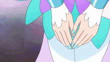 precure cure la mer tropical rouge precure hand holding anime