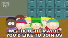 We Thought Maybe Youd Like To Join Us Token Black GIF - We Thought Maybe Youd Like To Join Us Token Black Stan Marsh GIFs