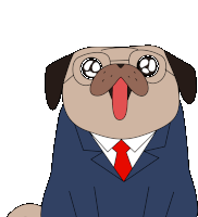Pug President Sticker - Pug President Doggo Stickers