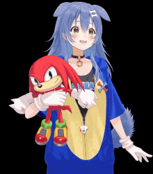 Korone Sonic The Hedgehog GIF - Korone Sonic The Hedgehog Knuckles The Echidna GIFs