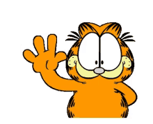 Garfield Wave GIF - Garfield Wave Hello GIFs