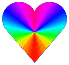 multicolored shiny heart beautiful