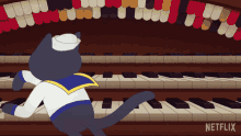 play piano the midnight gospel cat kitten sailor