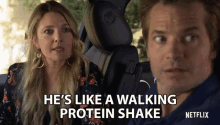 Hes Like A Walking Protein Shake Shiela GIF - Hes Like A Walking Protein Shake Protein Shake Shiela GIFs