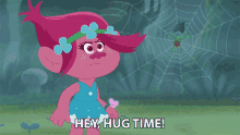 Hey Hug Time Poppy GIF - Hey Hug Time Poppy Amanda Leighton GIFs
