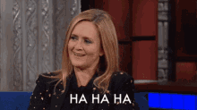 All Is Fine GIF - Samantha Bee Haha Laughing GIFs