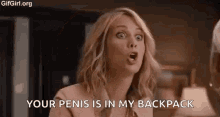 Sucking Dick Your Penis Is In My Backpack GIF - Sucking Dick Your Penis Is In My Backpack Kristen Wiig GIFs