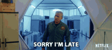 Sorry Im Late General Mark R Naird GIF - Sorry Im Late General Mark R Naird Steve Carell GIFs