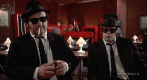 Elwood And Jake Were On A Mission From God GIF - Elwood And Jake Were On A Mission From God Blues Brothers GIFs