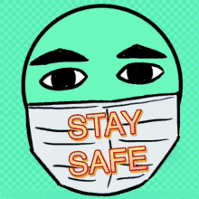 covid19 stay safe mask on face mask stay home