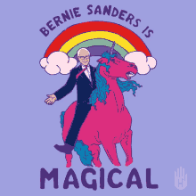Bernie On A Unicorn? I Needed This. GIF - Feel The Bern GIFs