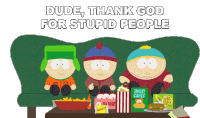 Dude Thank God For Stupid People Amen Eric Cartman Sticker - Dude Thank God For Stupid People Amen Eric Cartman Kyle Broflovski Stickers