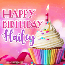 Happy Birthday To You Cupcake GIF - Happy Birthday To You Cupcake Rainbow Colors GIFs