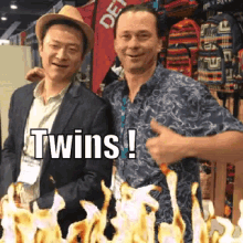 Thumbs Up Enjoy The Show Twins GIF - Thumbs Up Enjoy The Show Twins Popcorn GIFs