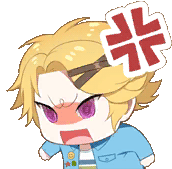Yoosung Angry Sticker - Yoosung Angry Shout Stickers