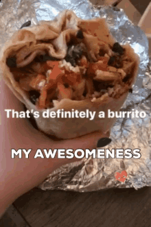 Chipotle Burrito GIF - Chipotle Burrito My Awesomeness GIFs