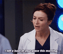 Greys Anatomy Amelia Shepherd GIF - Greys Anatomy Amelia Shepherd I Left A Boot At Your Place This Morning GIFs