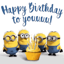 Happy Birthday To You Minions GIF - Happy Birthday To You Minions Singing GIFs