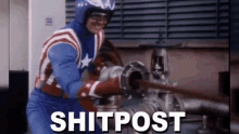 Captain America Shitpost GIF - Captain America Shitpost Meme GIFs