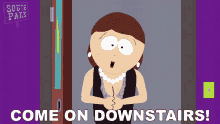 Come On Downstairs Liane Cartman GIF - Come On Downstairs Liane Cartman South Park GIFs