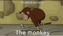 Curious George The Monkey Scrubbed Too Hard GIF - Curious George The Monkey Scrubbed Too Hard GIFs