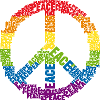 Peace Sign Made Out Of Peace Word Joypixels Sticker - Peace Sign Made Out Of Peace Word Peace Sign Joypixels Stickers
