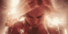Captain Marvel Brie Larsen GIF - Captain Marvel Brie Larsen Fire Eyes GIFs