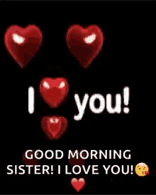 Good Morning Sister I Love You GIF - Good Morning Sister I Love You Hearts GIFs