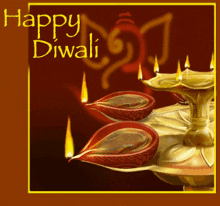 happy diwali candles