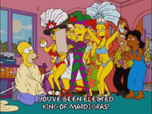 Homer Simpson King Of Mardi Gras GIF - Homer Simpson King Of Mardi Gras Happy Mardi Gras GIFs