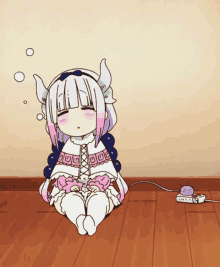 Kanna Kamui Sleep GIF - Kanna Kamui Sleep Maid Dragon GIFs