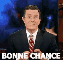 Bonne Chance Gif Stephen Colbert Bonne Chance Fingers Crossed Discover Share Gifs