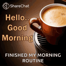 hello good morning coffee boiling sharechat