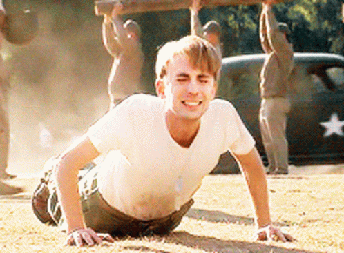 Captain America Push Up GIF - Captain America Push Up Army - Discover &  Share GIFs